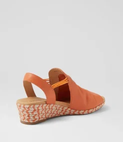 Women DIANA FERRARI Espadrilles|Wedges-Hlensia Orange Multi Rope Leather Sandals