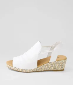 Women DIANA FERRARI Espadrilles|Wedges-Hlensia White Multi Rope Leather Sandals