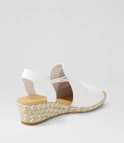 Women DIANA FERRARI Espadrilles|Wedges-Hlensia White Multi Rope Leather Sandals