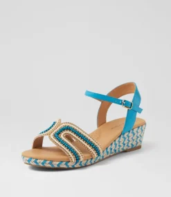 Women DIANA FERRARI Sandals|Heels-Hobarts Cobalt Multi Sandals