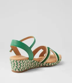 Women DIANA FERRARI Heels|Sandals-Hobarts Green Multi Sandals