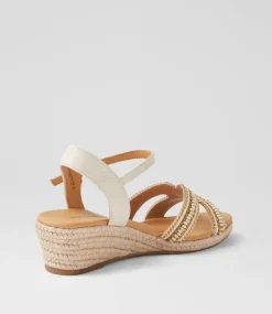 Women DIANA FERRARI Heels|Sandals-Hobarts White Multi Sandals