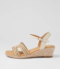 Women DIANA FERRARI Heels|Sandals-Hobarts White Multi Sandals