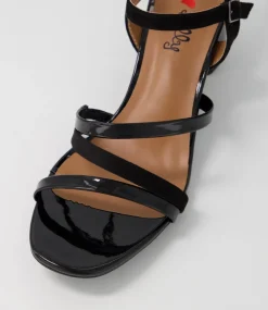 Women I LOVE BILLY Heels|Sandals-Hodor Black Mix Sandals