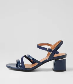 Women I LOVE BILLY Heels|Sandals-Hodor Navy Mix Sandals