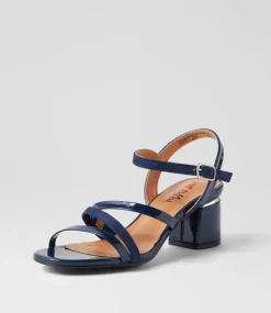 Women I LOVE BILLY Heels|Sandals-Hodor Navy Mix Sandals
