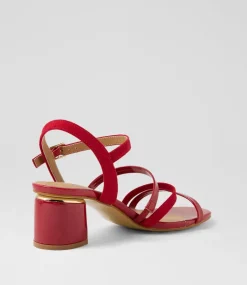 Women I LOVE BILLY Heels|Sandals-Hodor Red Mix Sandals