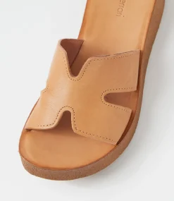 Women DIANA FERRARI Flats|Sandals-Hollyss Tan Natural Leather Sandals