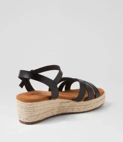 Women I LOVE BILLY Espadrilles|Heels-Holsloe Black Sandals