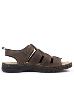 COLORADO Casuals|Sandals-HOOK BROWN LEATHER