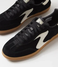 Women SKECHERS Sneakers-Hotshot Black Natural Microsuede Sneakers