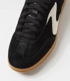 Women SKECHERS Sneakers-Hotshot Black Natural Microsuede Sneakers