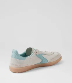 Women SKECHERS Sneakers-Hotshot For The Win Natural Aqua Microsuede Sneakers