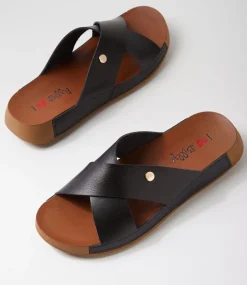 Women I LOVE BILLY Flats|Sandals-Houghton Black Sandals