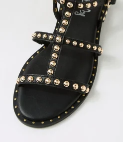 Women I LOVE BILLY Flats|Sandals-Howie Black Sandals