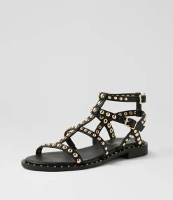 Women I LOVE BILLY Flats|Sandals-Howie Black Sandals