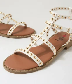 Women I LOVE BILLY Flats|Sandals-Howie White Sandals