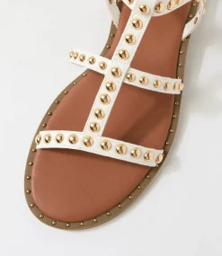 Women I LOVE BILLY Flats|Sandals-Howie White Sandals