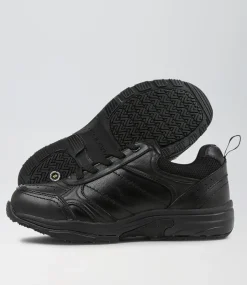 COLORADO Sport School Shoes|Junior School Shoes-Hype Jnr E Lace Black Leather Sneakers