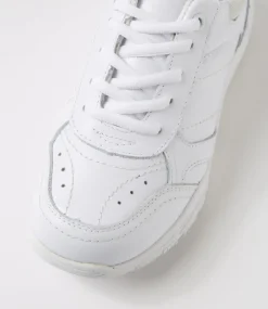 COLORADO Sport School Shoes|Junior School Shoes-Hype Jnr Lace E White Leather Sneakers
