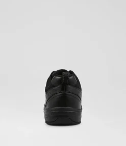 COLORADO Sport School Shoes|Senior School Shoes-Hype Snr E Lace Black Leather Sneakers