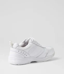 COLORADO Sport School Shoes|Senior School Shoes-Hype Snr E Lace White Leather Sneakers
