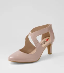 Women I LOVE BILLY Heels-Ichiko W Taupe Patent Pu Pump Heels
