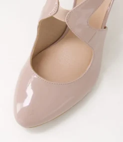 Women I LOVE BILLY Heels-Ichiko W Taupe Patent Pu Pump Heels