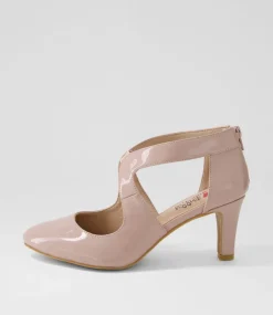 Women I LOVE BILLY Heels-Ichiko W Taupe Patent Pu Pump Heels