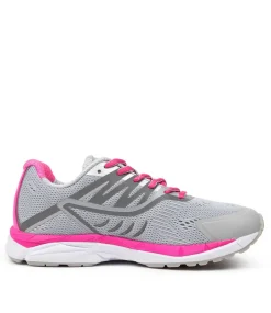 LYNX Sport School Shoes|Junior School Shoes-ICLIPSE JNR SLVR-FUCHSIA