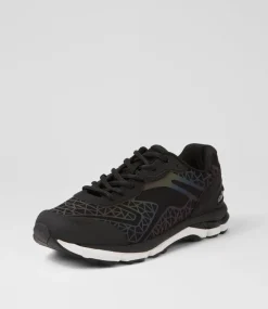 LYNX Sport School Shoes|Junior School Shoes-Illume Jnr Lace Black White Sneakers