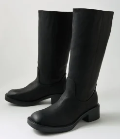 Women I LOVE BILLY Boots-Illuminate Black Knee High Boots