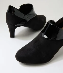 Women I LOVE BILLY Heels-Ilonda W Black Microsuede Heels