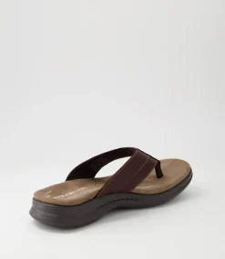 COLORADO Sandals|Casuals-Incara Chocolate Tumble Leather Thongs