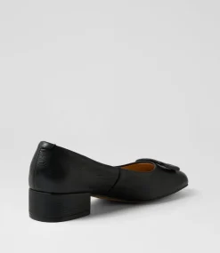 Women DIANA FERRARI Dress|Heels-Indiarna Black Leather Heels