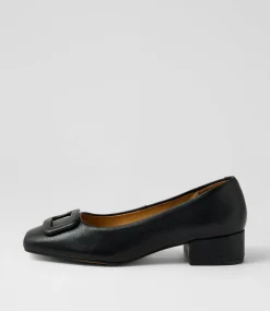 Women DIANA FERRARI Dress|Heels-Indiarna Black Leather Heels