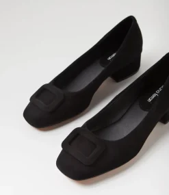 Women DIANA FERRARI Dress|Heels-Indiarna Black Suede Heels