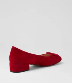 Women DIANA FERRARI Flats|Dress-Indiarna Red Suede Heels