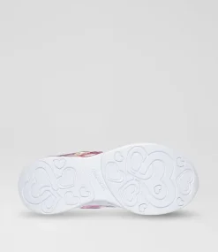 SKECHERS Sport School Shoes-Infinite Heart Light Classic Junior Silver Multi Fabric Sneakers
