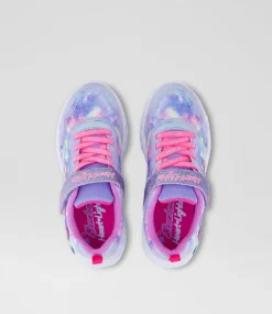 SKECHERS Sport School Shoes-Infinite Heart Light Lavender Multi Fabric Sneakers