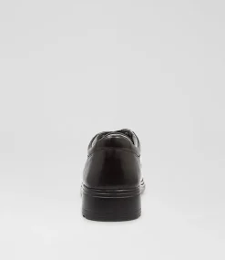 CLARKS Senior School Shoes-INFINITY SNR E BLK LTHR