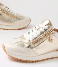 Women DIANA FERRARI Sneakers-Ingryd Gold Metallic Leather Sneakers