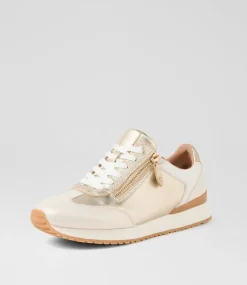 Women DIANA FERRARI Sneakers-Ingryd Gold Metallic Leather Sneakers