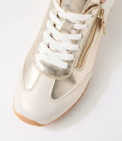 Women DIANA FERRARI Sneakers-Ingryd Gold Metallic Leather Sneakers