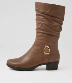 Women SUPERSOFT Boots|Comfort-Inis Coffee Leather Calf Boots