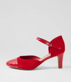 Women I LOVE BILLY Heels-Irella W Dark Red Multi Heels