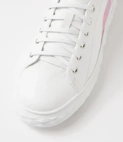 Women TOP END Sneakers-Irenna White Pink Multi Leather Sneakers
