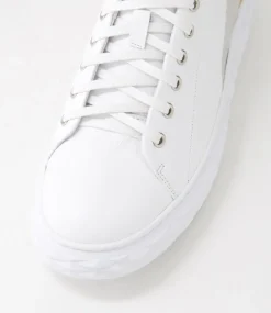 Women TOP END Sneakers-Irenna White Silver Multi Leather Sneakers