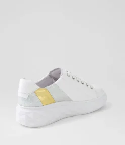 Women TOP END Sneakers-Irenna White Silver Multi Leather Sneakers