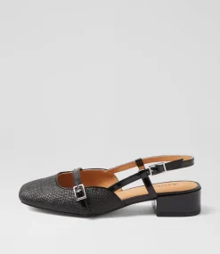 Women DIANA FERRARI Heels|Flats-Irome Black Fabric Heels